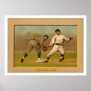 Póster Acción 1911 del juego de la tarjeta de béisbol