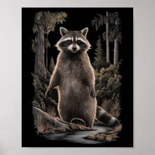 Póster Acción contra el cambio climático Raccoon Gi