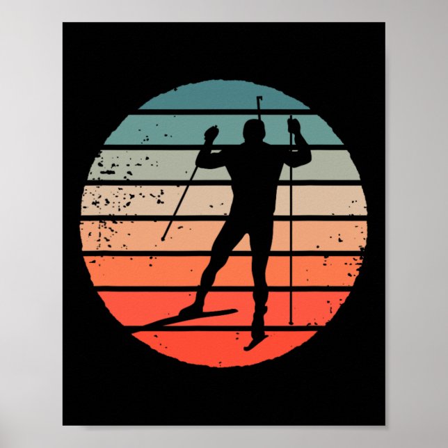 Póster Acción de Biathlon Wintersport (Frente)