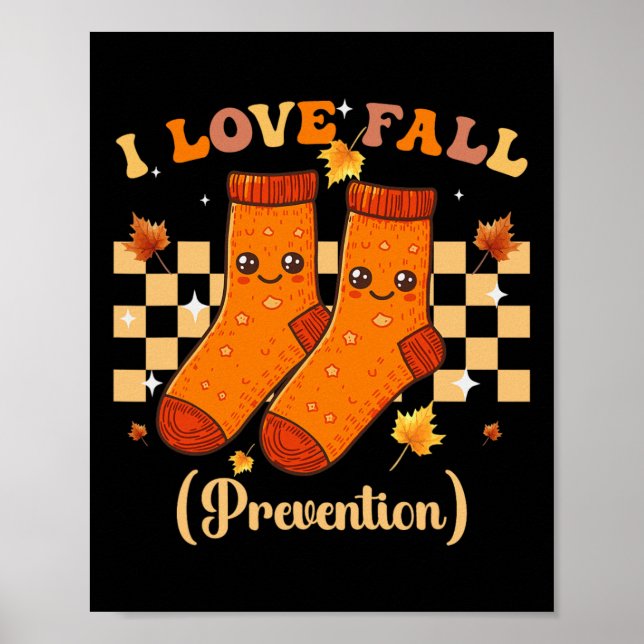 Póster Acción de Gracias me encanta la prevención de caíd (Frente)