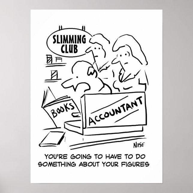 Póster Accountant Checks the Books at a Slimming Club (Frente)
