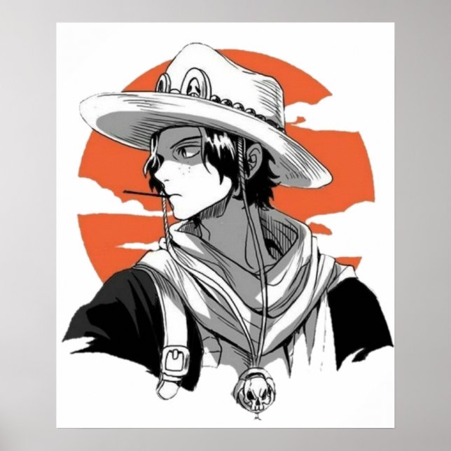 Póster Ace en blanco y negro (Frente)