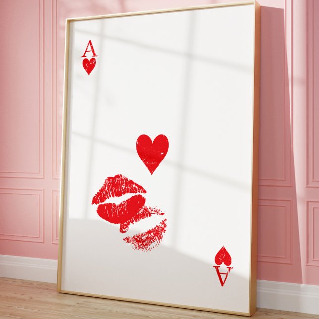 Póster Ace of Hearts Besa Pared de cartas de juego (Subido por el creador)