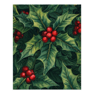 Póster Acebo de Navidad