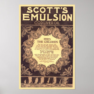 Póster Aceite de hígado de bacalao de Scott
