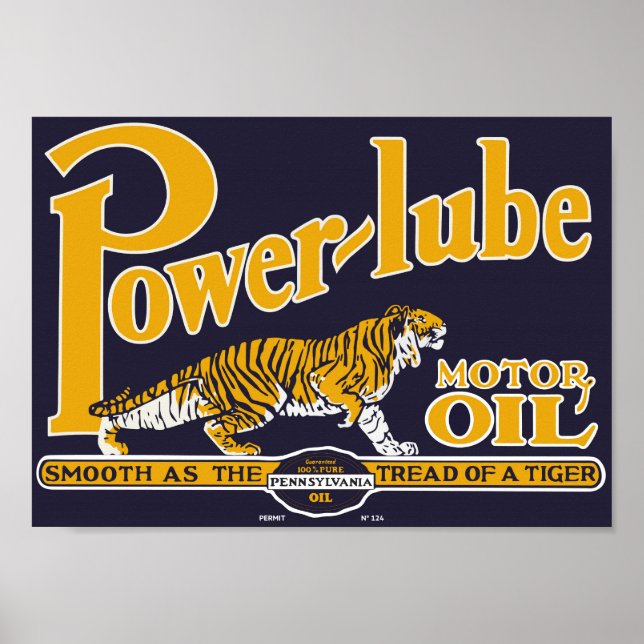 Póster Aceite de motor Power Lube (Frente)