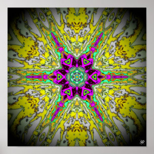 Póster Aceite de nabina y vinagre - patrón colorido v1