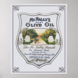 Póster Aceite de oliva McNally en la cosecha de La Mirada