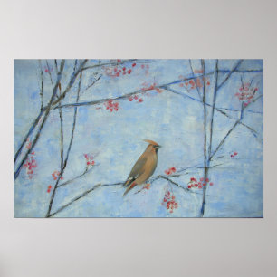 Póster Aceite del Waxwing 2013 en lona