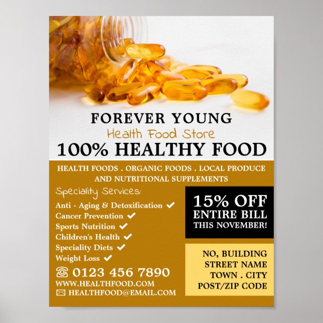 Póster Aceite para hígado de bacalao, publicidad en la ti (Frente)