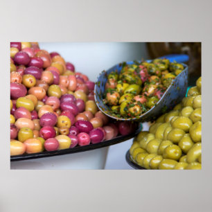 Póster Aceitunas En El Mercado