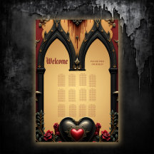 Acentos dorados, rosas rojas y un corazón: