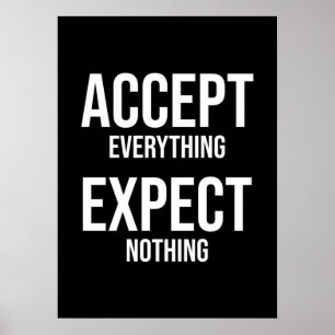 Póster Acepta Todo, No Esperas Nada - Gimnasio, Hustle