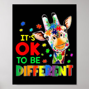 Póster Aceptación de conciencia sobre el autismo infantil