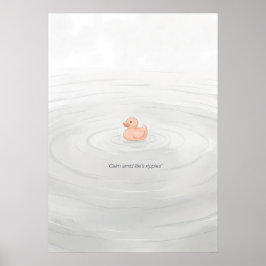 Póster Aceptación del Autismo - Calma en medio de las ola