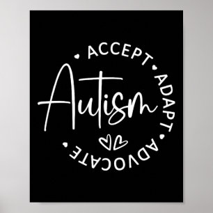 Póster Aceptar adaptación abogar por la conciencia del au