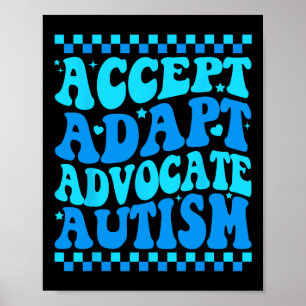 Póster Aceptar Adaptación Defender Autismo Conciencia Mes