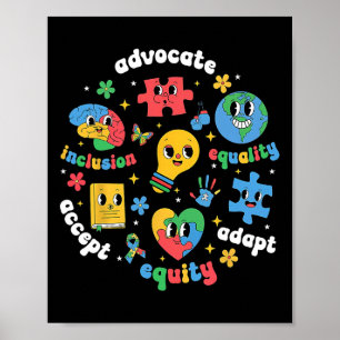 Póster Aceptar Adaptación Defender Inclusión Autismo Sens