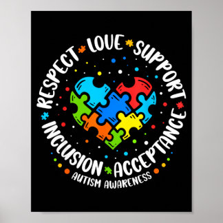 Póster Aceptar entender amor por mujeres profesora autism