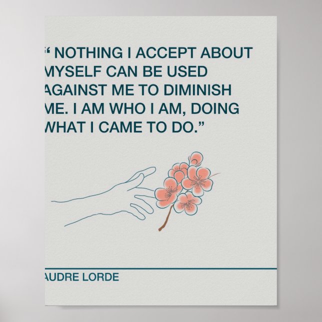 Póster Acepte Audre Lorde (Frente)