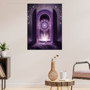 Póster Acepte su Rótulo   Zodiac Mandala Wall Art