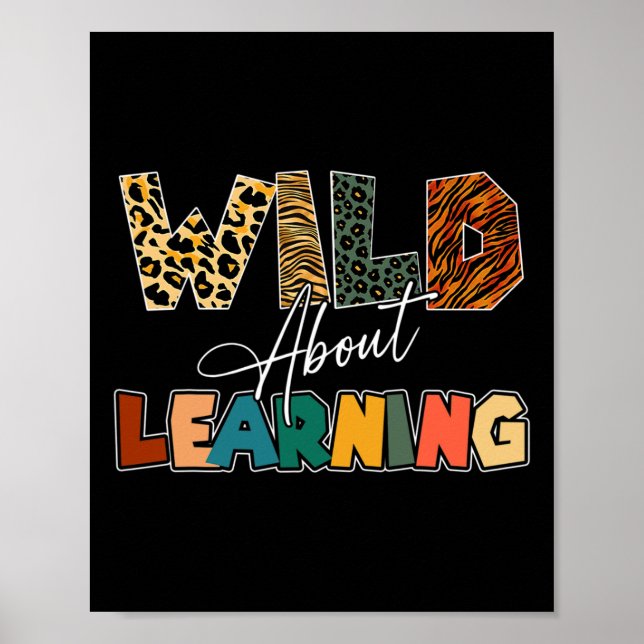 Póster Acerca De Aprender A Leopard Teacher De Vuelta A L (Frente)