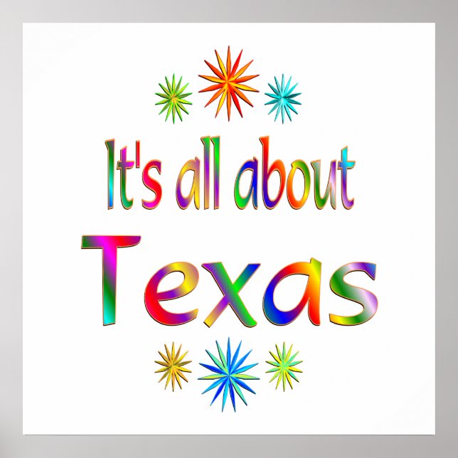Póster Acerca de Texas (Frente)