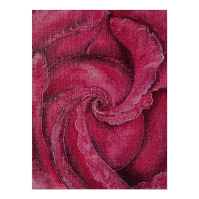 Póster Acercamiento a la rosa roja (Anverso)