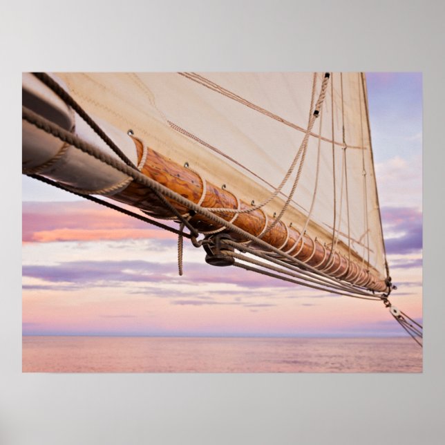 Póster Acercamiento De La Vela Y Las Pistas | Maine, Camd (Frente)