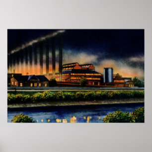Póster Acerías de Pittsburgh Pennsylvania