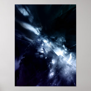 Póster acero azul