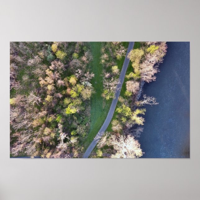 Póster Acero del río Schuylkill Oaks PA (Frente)