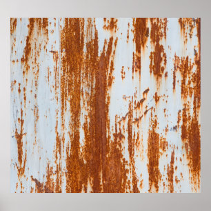 Póster Acero rústico: textura de pared ondulada