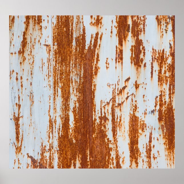 Póster Acero rústico: textura de pared ondulada (Frente)