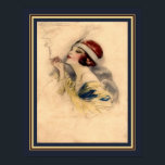 Póster Achille Mauzan, años 1920, Flapper Art Deco<br><div class="desc">Hermosa impresión Art Déco,  de Achille Lucien Mauzan de un llamarante filón de 20 años.</div>