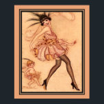 Póster Achille Mauzan, Art Deco, Vie Parisienne<br><div class="desc">Cupido y showgirl,  Art Deco,  impreso por Achille Mauzan para Vie Parisienne</div>