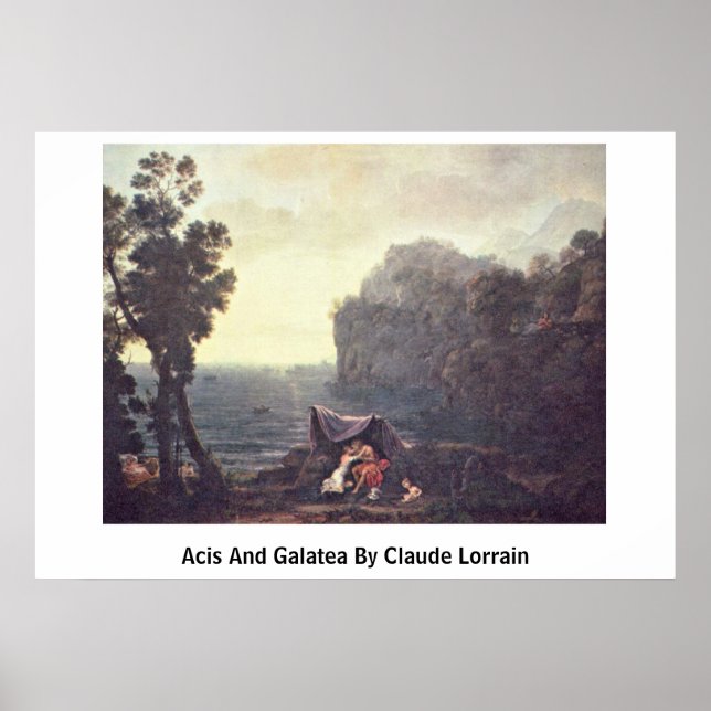 Póster Acis Y Galatea Por Claude Lorrain (Frente)