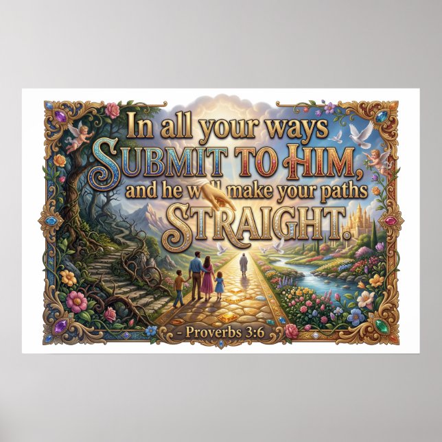 Póster Acknowledge God In All Your Ways Always (Frente)