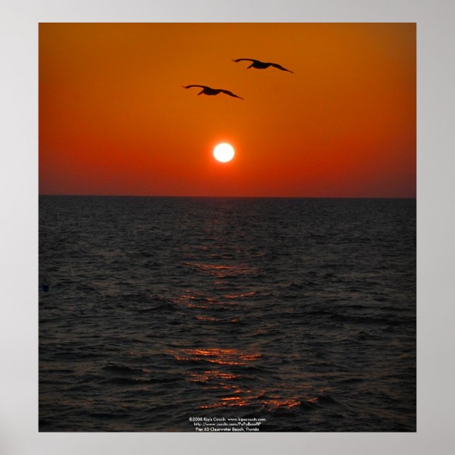 Póster Aclaramiento del muelle 60, FL Sunset (Frente)