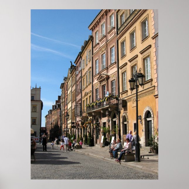 Póster Acogedor casco antiguo de Varsovia (Frente)