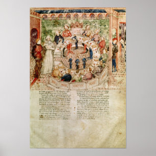 Póster Acogen con satisfacción sir Galahad a la mesa