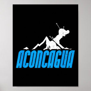 Póster Aconcagua Esquí Snowboard Francia Resort Distre