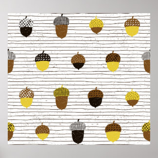 Póster Acorns de otoño: Vibes de época