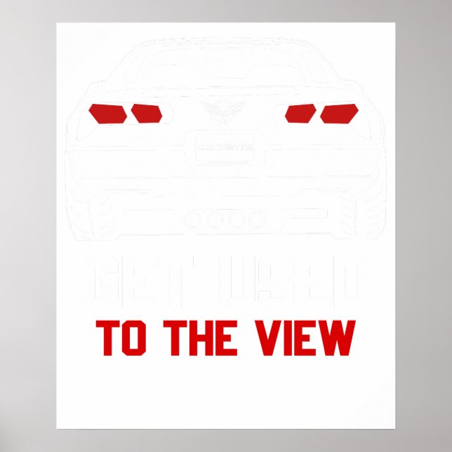 Póster acostúmbrate a la vista chevrolet corvette (Frente)