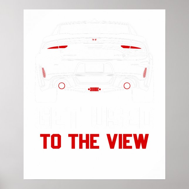 Póster acostúmbrate a la vista dodge charger (Frente)