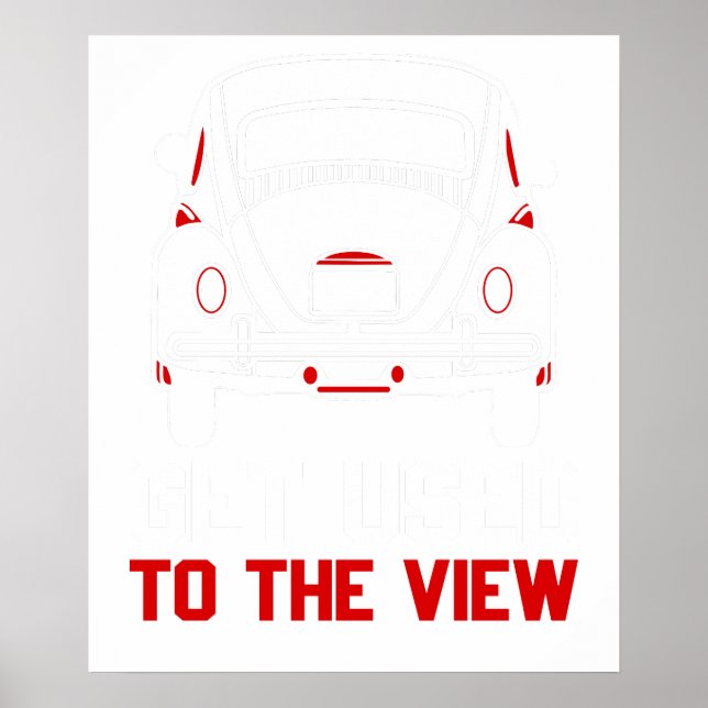 Póster acostúmbrate a la vista VW Beetle (Frente)