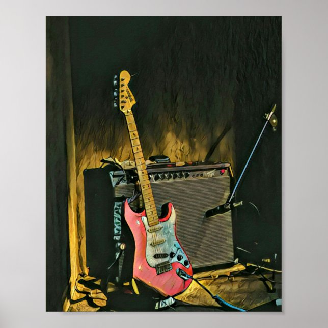 Póster Acoustic guitar player gift (Frente)