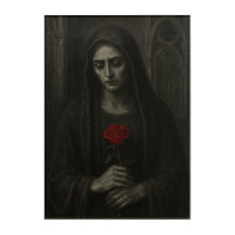 Póster acrílico de dama gótica de luto