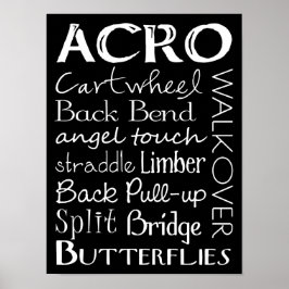 Póster Acro Dance Subway Art Poster