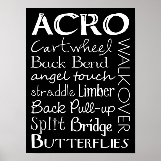 Póster Acro Dance Subway Art Poster (Frente)